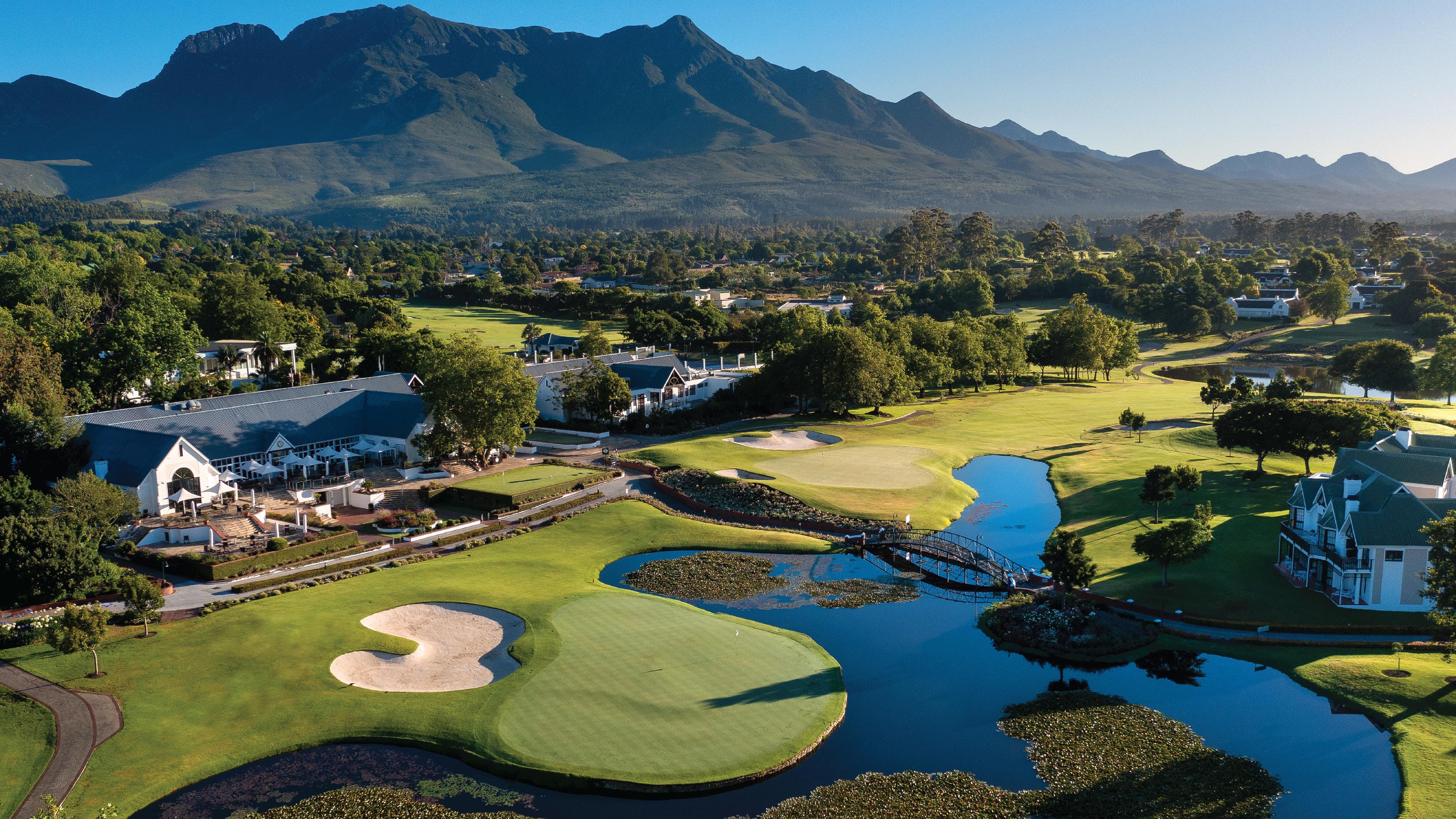Fancourt Golf Estate - championship fairway at golden hour